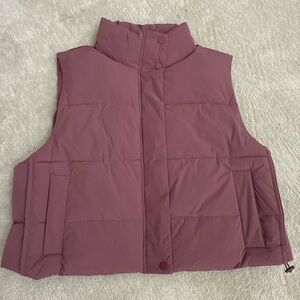 Women's Burgundy Puffer Vest